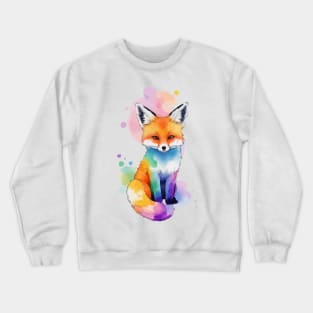 Fox - Colorful Animals Crewneck Sweatshirt